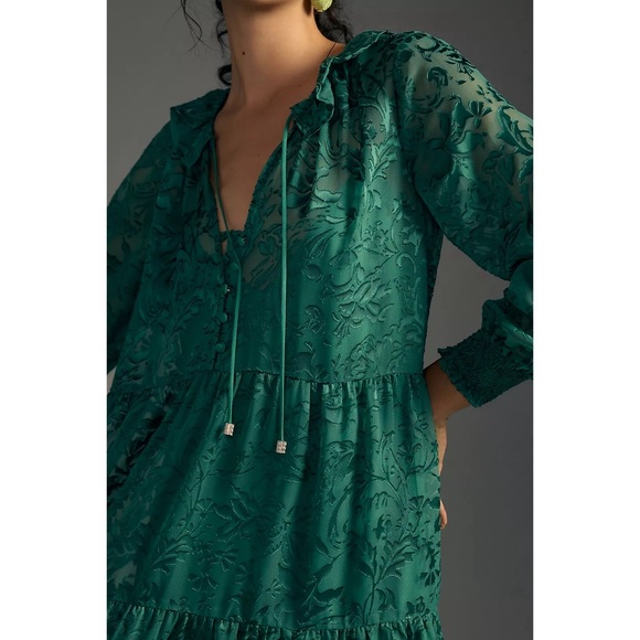 Anthropologie The Marais Maxi Dress: Satin-Burnout Edition NWT SZ 1X - Picture 8 of 15